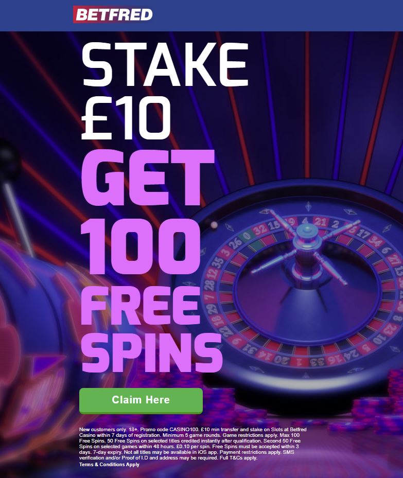Betfred casino sign-up offer